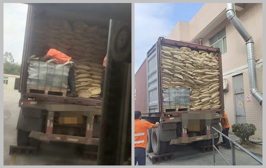 Huafu Melamin Fabrikası Melamin Reçine Kalıplama Bileşiği Sevkiyatı